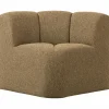 Woood Mojo Eetbankje Hoek Met Rugleuning Boucle Geel/Bruin Melange Discount