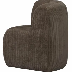 Woood Mojo Eetbankje Hoek Met Rugleuning Ribstof Bruin Discount