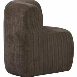 Woood Mojo Eetbankje Hoek Met Rugleuning Ribstof Bruin Discount