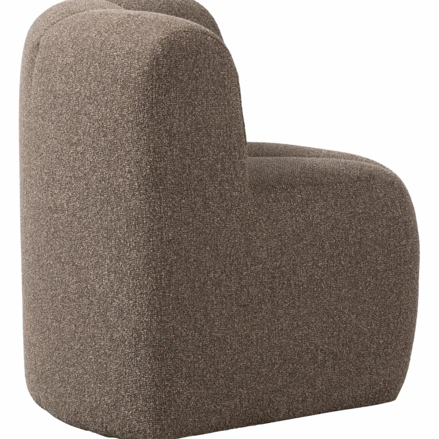 Woood Mojo Eetbankje Hoek Met Rugleuning Boucle Bruin Melange Outlet