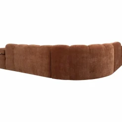 Woood Mojo Hoekbank Links Geweven Ribstof Roestbruin Clearance