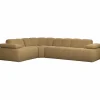 Woood Mojo Hoekbank Links Boucle Geel/Bruin Melange Discount