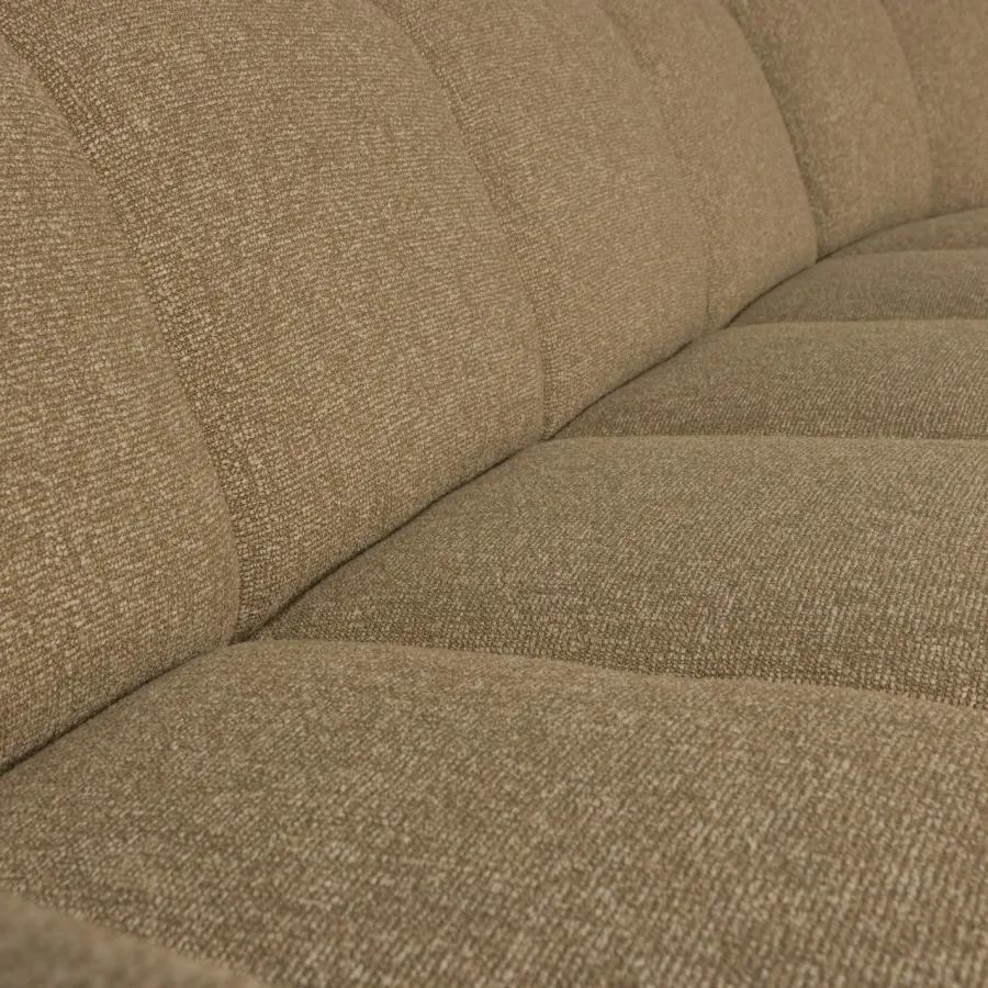 Woood Mojo Hoekbank Rechts Boucle Geel/Bruin Melange Clearance