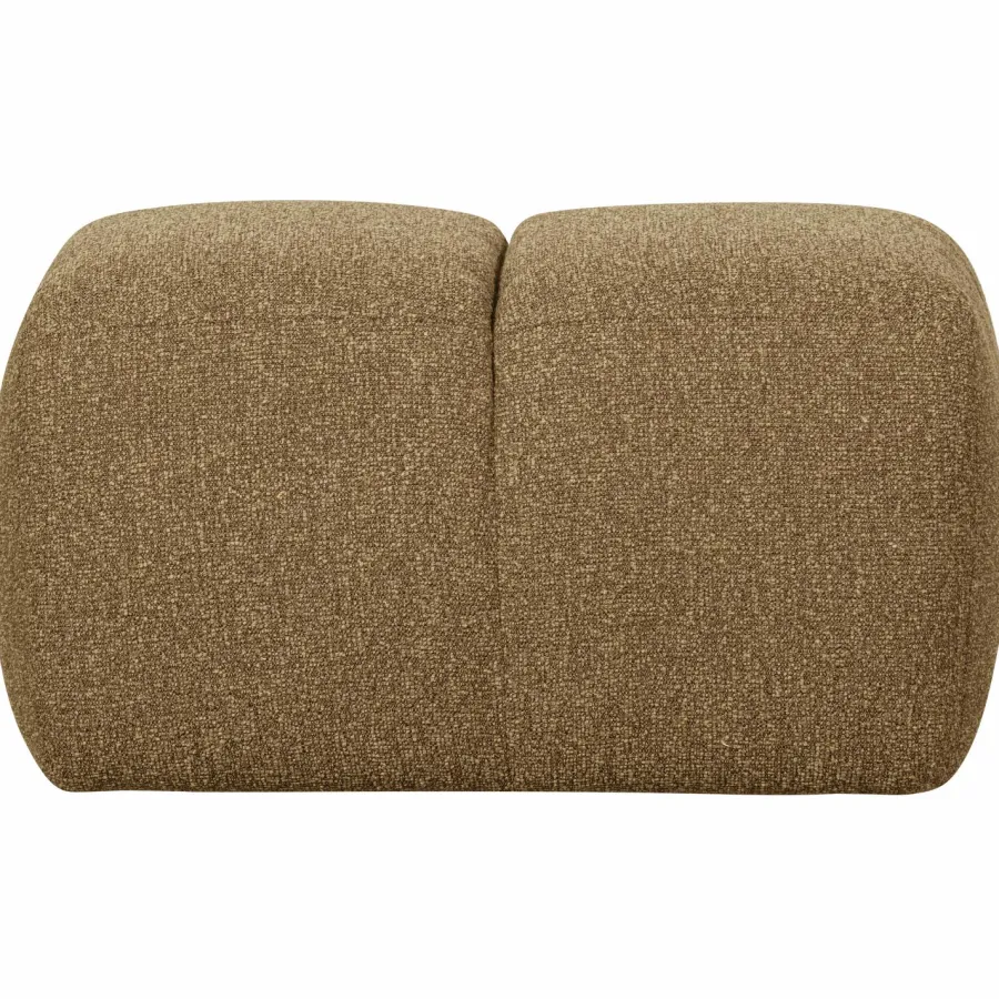 Woood Mojo poef 45x84x64cm boucle geel/bruin melange Clearance