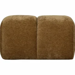 Woood Mojo poef 45x84x64cm geweven ribstof honinggeel Outlet