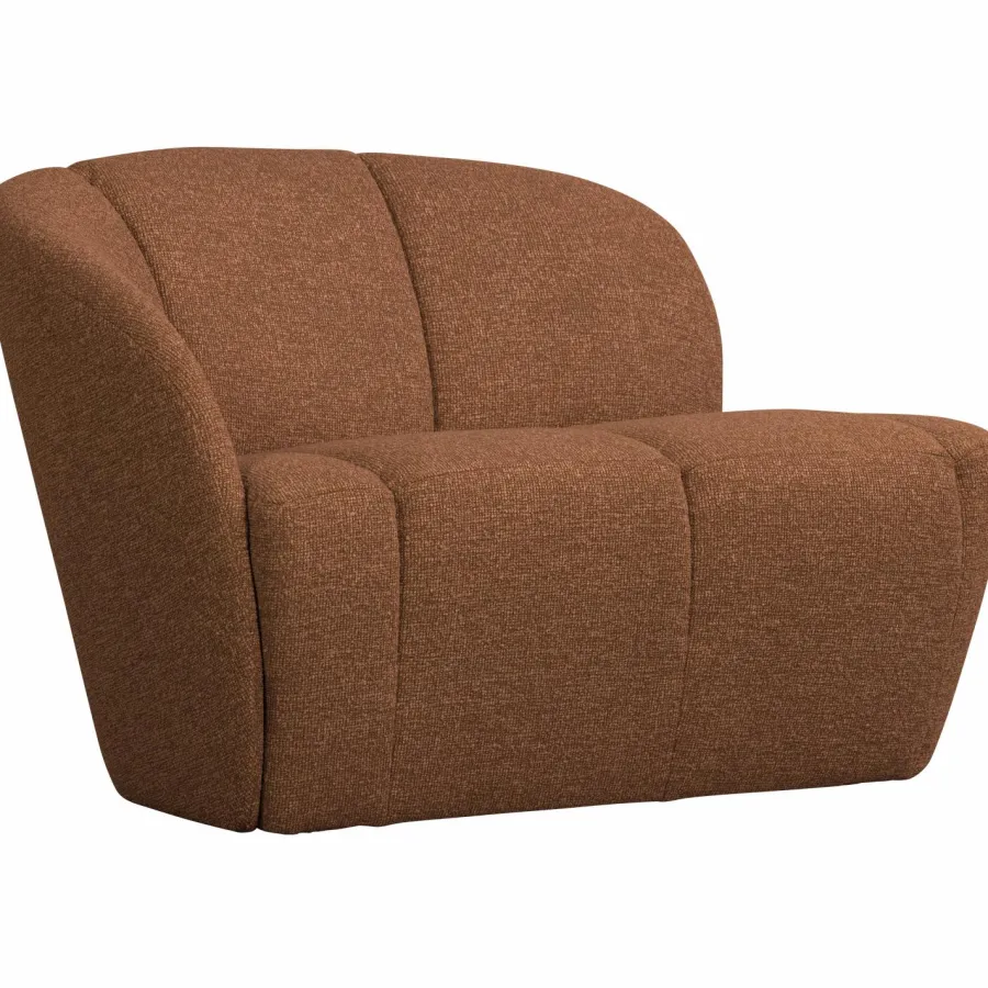 Woood Mojo 2-Zits Bankje Links Boucle Roestbruin Melange Hot