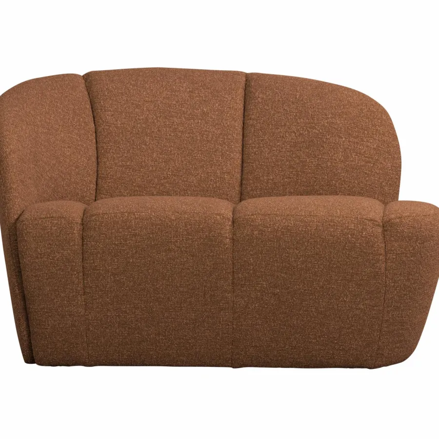 Woood Mojo 2-Zits Bankje Links Boucle Roestbruin Melange Hot