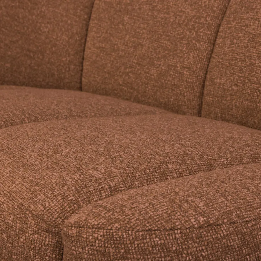 Woood Mojo 2-Zits Bankje Links Boucle Roestbruin Melange Hot