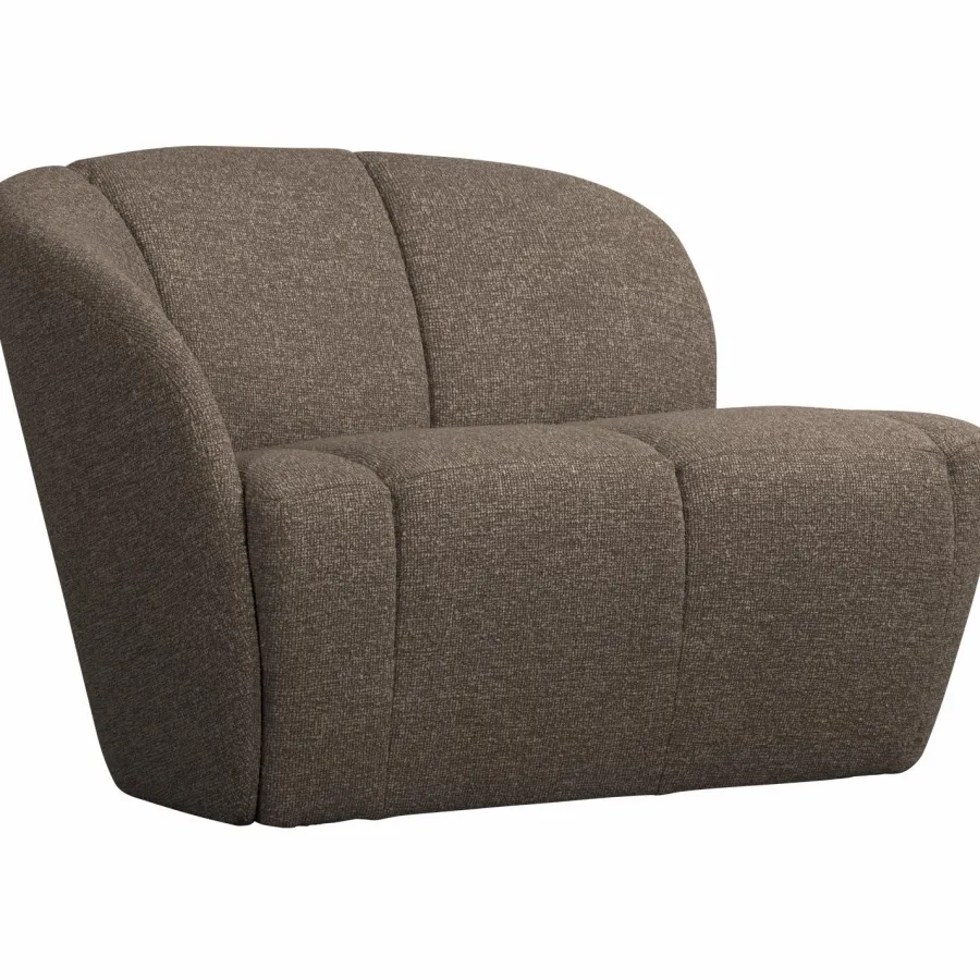 Woood Mojo 2-Zits Bankje Links Boucle Bruin Melange Outlet