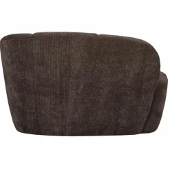Woood Mojo 2-zits bankje rechts geweven ribstof bruin Outlet