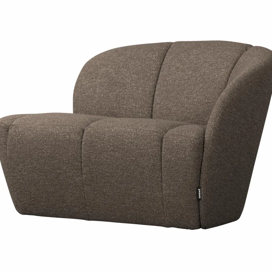 Woood Mojo 2-Zits Bankje Rechts Boucle Bruin Melange Discount