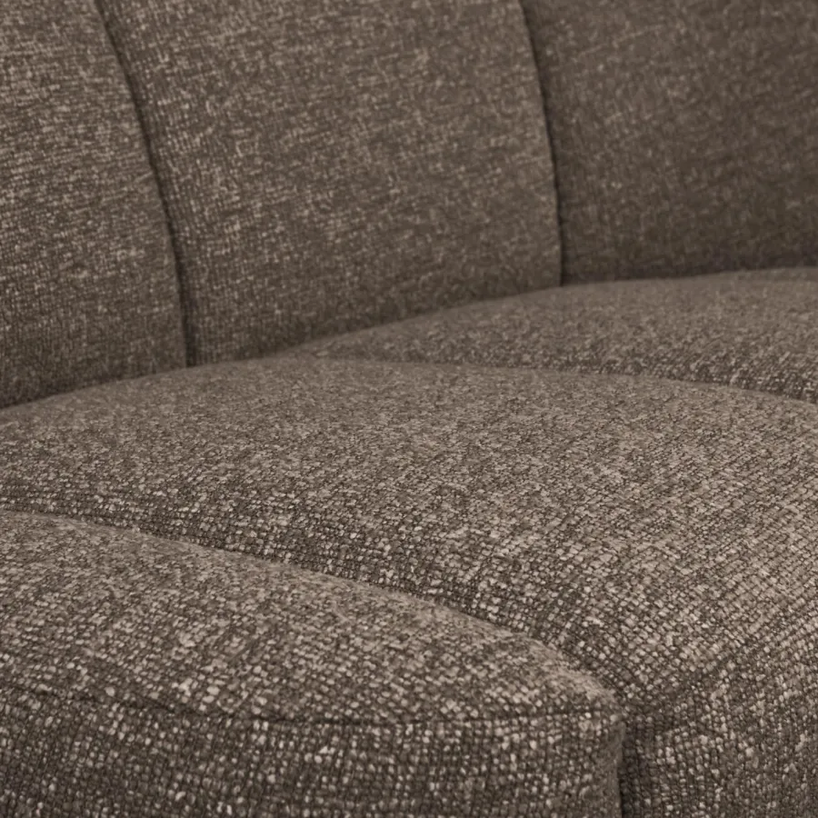 Woood Mojo 2-Zits Bankje Rechts Boucle Bruin Melange Discount