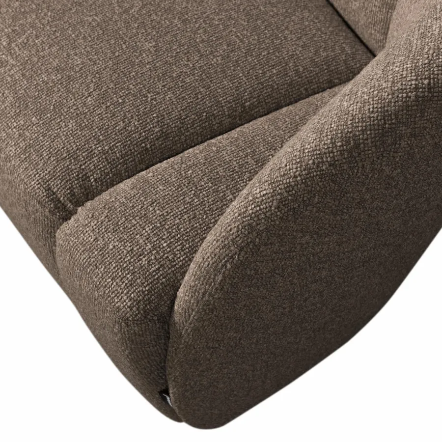Woood Mojo 2-Zits Bankje Rechts Boucle Bruin Melange Discount