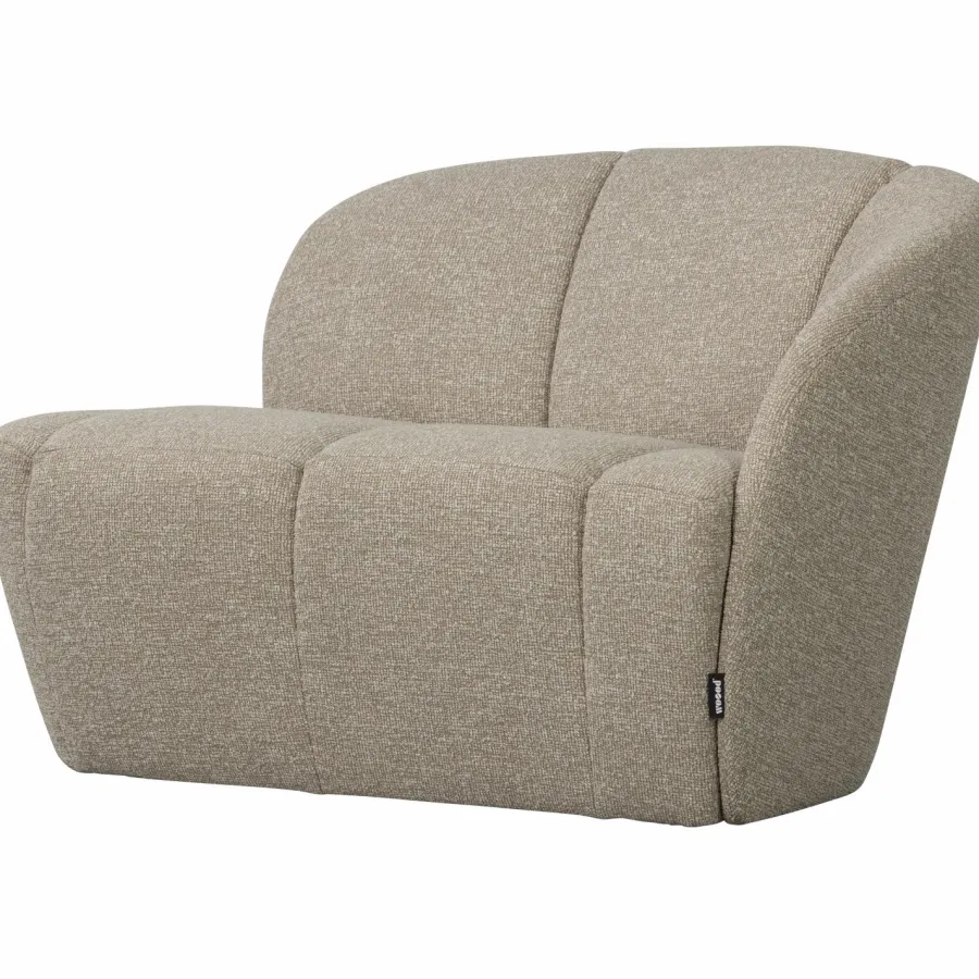 Woood Mojo 2-Zits Bankje Rechts Boucle Beige Melange Best