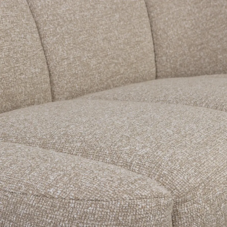 Woood Mojo 2-Zits Bankje Rechts Boucle Beige Melange Best