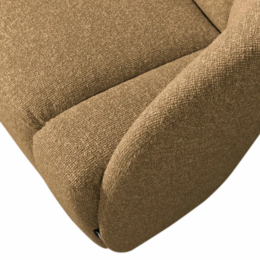 Woood Mojo 2-Zits Bankje Rechts Boucle Geel/Bruin Melange Online
