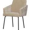 Woood MOUNT eetkamerstoel met armleuning 3D chenille zand Discount