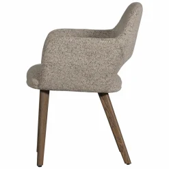 Woood Murat eetkamerstoel naturel met houten poot mystic brown Best