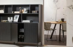 Woood New Gravure Wandkast Grenen Zwart [fsc] Discount