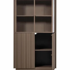Woood Nova Lage Vitrinekast Grenen Truffel Bruin [fsc] New
