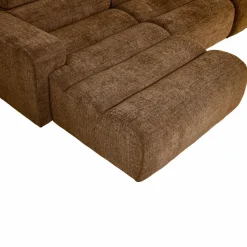 Woood Novi chaise longue bank links karamelbruin melange Discount