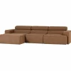 Woood Novi chaise longue bank links boucle karamelbruin Clearance