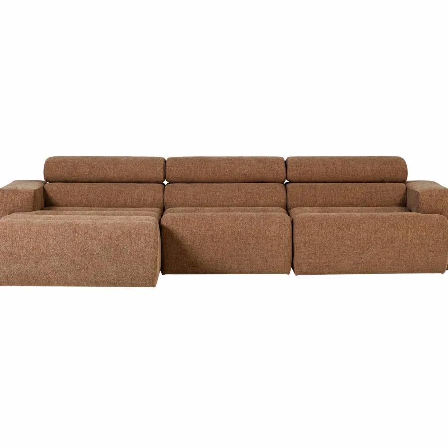 Woood Novi chaise longue bank links boucle karamelbruin Clearance