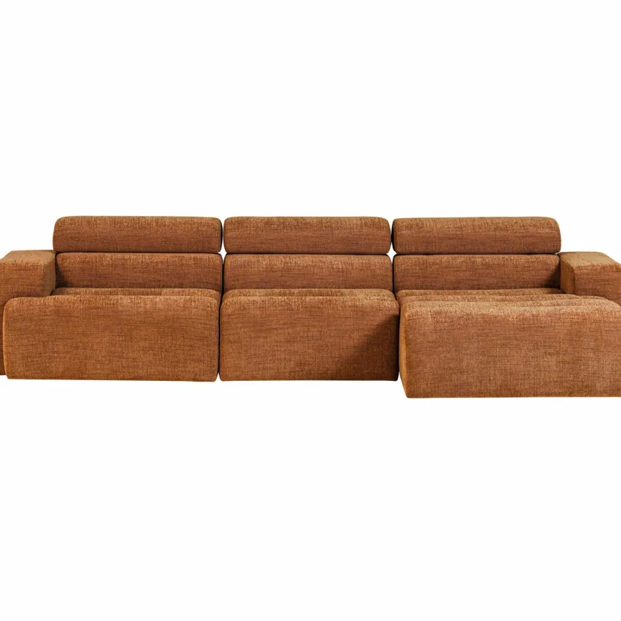 Woood Novi chaise longue bank rechts oranje melange Online