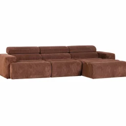 Woood Novi chaise longue bank rechts ribstof terra Discount