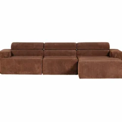 Woood Novi chaise longue bank rechts ribstof terra Discount