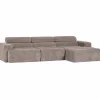 Woood Novi chaise longue bank rechts ribstof zand Sale