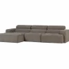 Woood Novi chaise longue bank links grijs melange New