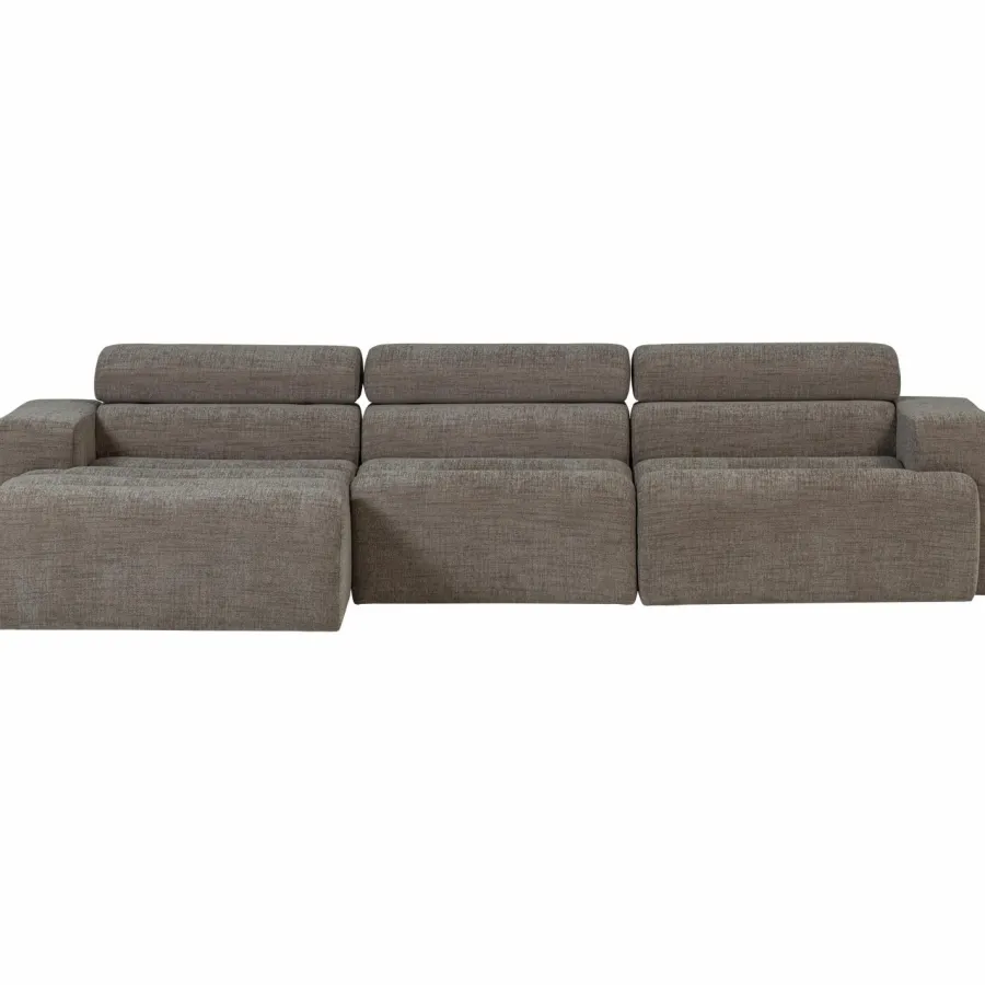 Woood Novi chaise longue bank links grijs melange New
