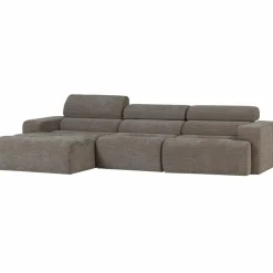 Woood Novi chaise longue bank links grijs melange New