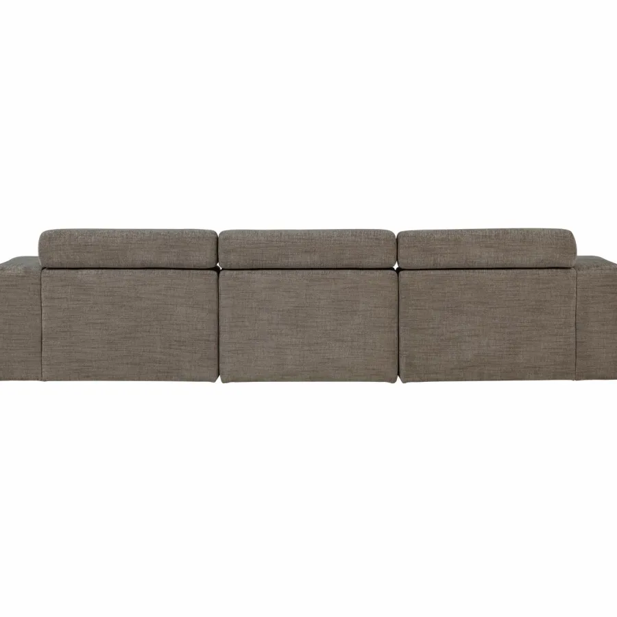 Woood Novi chaise longue bank links grijs melange New