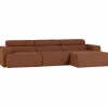 Woood Novi chaise longue bank rechts boucle terra