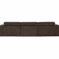 Woood Novi chaise longue bank links donkerbruin melange