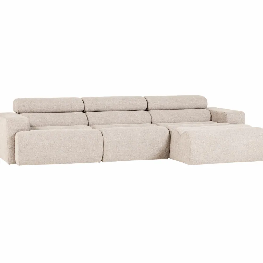 Woood Novi chaise longue bank rechts boucle naturel Hot