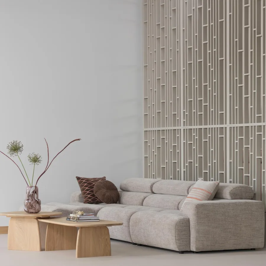 Woood Novi chaise longue bank links boucle naturel Discount