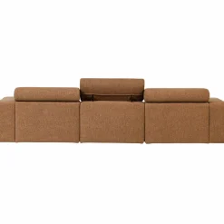 Woood Novi chaise longue bank rechts boucle karamelbruin New