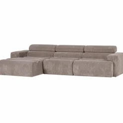 Woood Novi chaise longue bank links ribstof zand Clearance