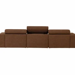 Woood Novi chaise longue bank rechts boucle mokkabruin New