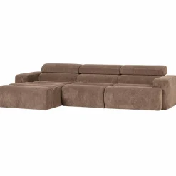 Woood Novi chaise longue bank links ribstof taupe Clearance