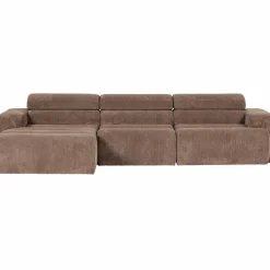 Woood Novi chaise longue bank links ribstof taupe Clearance
