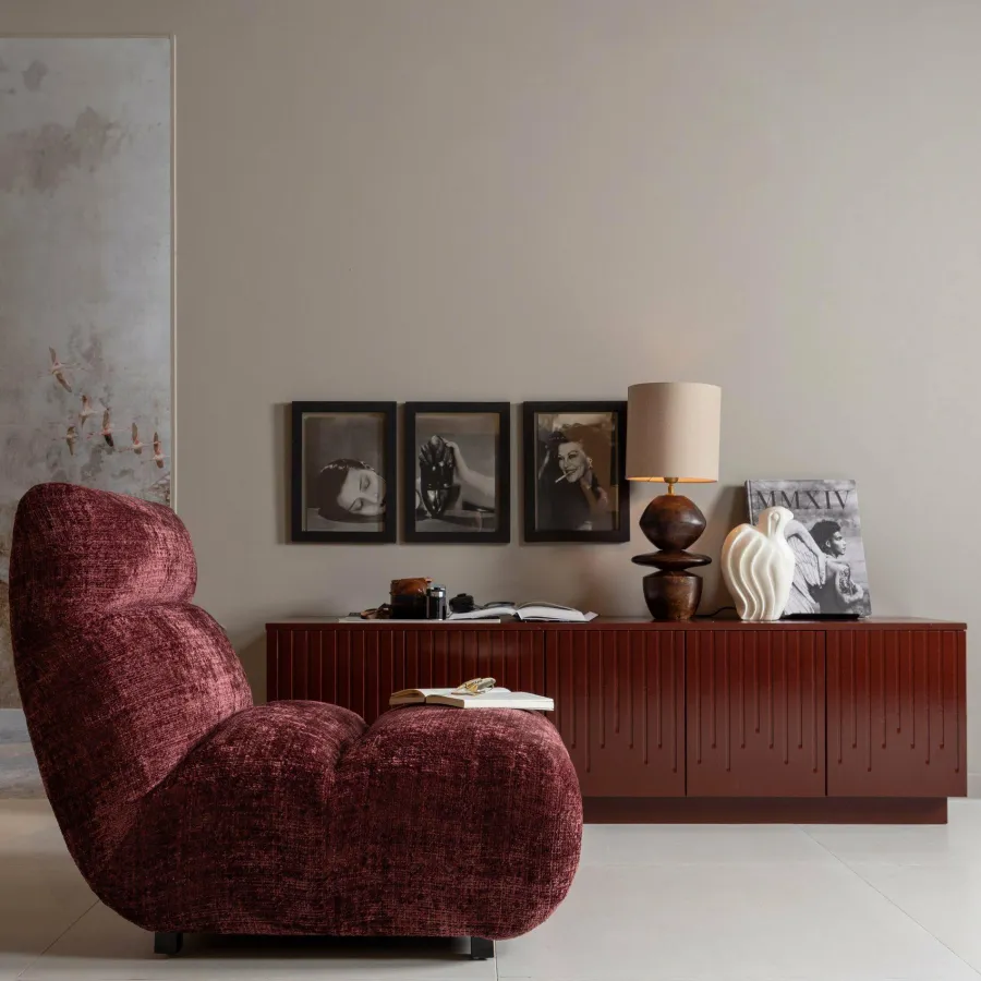 Woood Observe fauteuil aubergine Sale