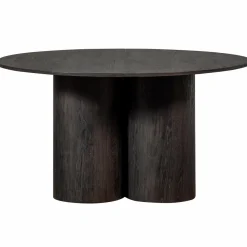Woood Oona eettafel rond met 3-poot mdf donkerbruin ø140cm Best