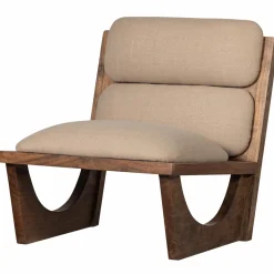 Woood Opulent fauteuil bouclé/hout naturel Outlet