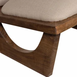 Woood Opulent fauteuil bouclé/hout naturel Outlet