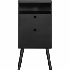 Woood Ozzy nachtkastje hoog hout zwart Discount