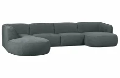 Woood Polly Bank U-vorm Links Blauw/groen